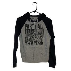 Y2K Party Zip Up Hoodie Word of Mouth Graphic Zumiez Brand Size Women’s Medium